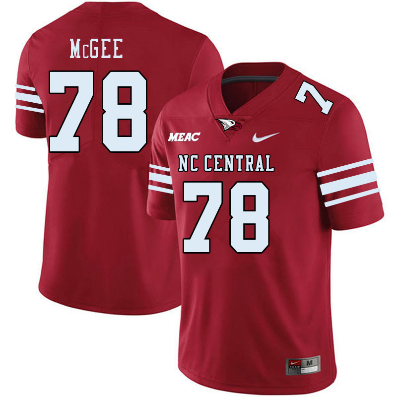 Men-Youth #78 Jaden McGee North Carolina Central Eagles 2023 College Football Jerseys Stitched-Maroo
